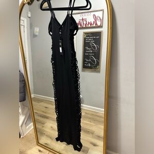 Fashion Nova Black Backless Dress